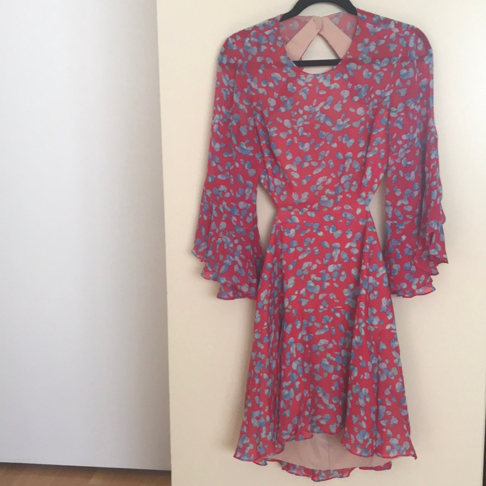 Abstract Floral Print Dress